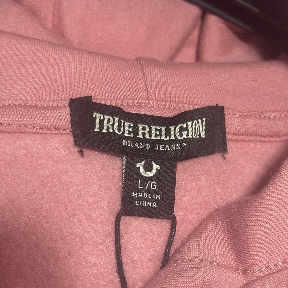 True Religion Mens Brandied Apricot Buddha Graphic Zip‎ Hoodie 701045 L NEW